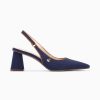 Vanessa Wu Escarpins | Escarpins Slingback Lara Marine A Bout Pointu