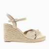 Vanessa Wu Sandales A Talon, Compensees | Sandales Compensees Nouees Zoella Beige Clair