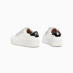 Vanessa Wu Sneakers | Baskets Eclair Mini Marilou Blanc Et Argent A Scratchs