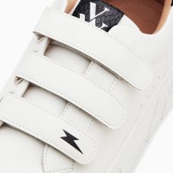 Vanessa Wu Sneakers | Baskets Angela Blanc Et Noir Serpent A Plateforme