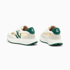 Vanessa Wu Sneakers | Baskets Monogramme Lana Vert Et Or A Semelle Oversize