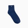 Vanessa Wu Chaussettes | Chaussettes Courtes Amy Bleu Marine Cotelees