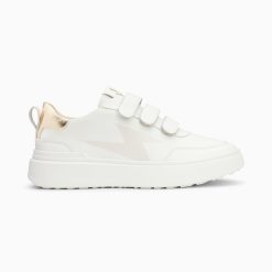 Vanessa Wu Sneakers | Baskets Eclair Lison Blanc Et Or A Scratchs