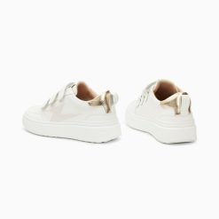 Vanessa Wu Sneakers | Baskets Eclair Lison Blanc Et Or A Scratchs