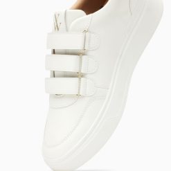 Vanessa Wu Sneakers | Baskets Eclair Lison Blanc Et Or A Scratchs