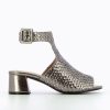 Vanessa Wu Sandales A Talon, Compensees | Sandales Manuella Anthracite Tressees Peep-Toe