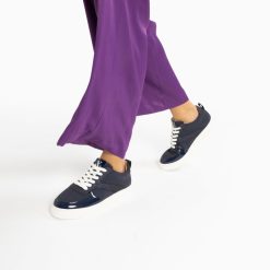 Vanessa Wu Sneakers | Baskets Celeste Bleu Nuit A Lacets