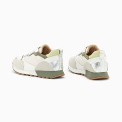 Vanessa Wu Sneakers | Baskets Margaux Gris Et Vert A Semelle Running