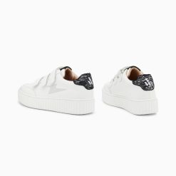 Vanessa Wu Sneakers | Baskets Eclair Damia Blanc Et Noir Imprime Zebre A Scratchs