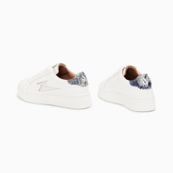 Vanessa Wu Sneakers | Baskets Eclair Joy Blanc Et Argent A Lacets