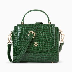 Vanessa Wu Sacs | Petit Sac A Main Joanne Vert Croco