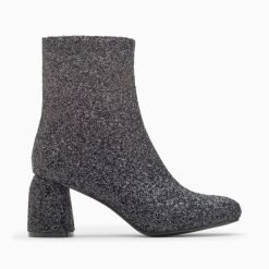 Vanessa Wu Bottines | Bottines Pailletees Londres Noires A Talon