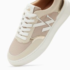 Vanessa Wu Sneakers | Baskets Monogramme Valentine Beiges