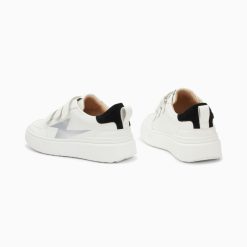 Vanessa Wu Sneakers | Baskets Eclair Lison Blanc Et Noir A Scratchs