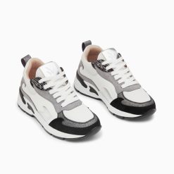 Vanessa Wu Sneakers | Baskets Flamme Arya Blanc Et Gris