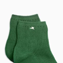 Vanessa Wu Chaussettes | Chaussettes Courtes Amy Vertes Cotelees