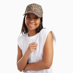 Vanessa Wu Chapeaux | Casquette Clem Leopard A Monogramme Brode