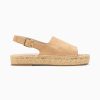 Vanessa Wu Sandales Plates | Sandales Marjolaine Beiges A Semelle Espadrille