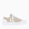 Vanessa Wu Sneakers | Baskets Monogramme Lexie En Tweed Beige