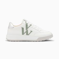 Vanessa Wu Sneakers | Baskets Monogramme Candice Blanc Et Vert