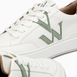 Vanessa Wu Sneakers | Baskets Monogramme Candice Blanc Et Vert