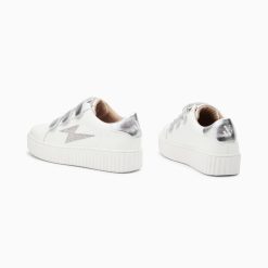 Vanessa Wu Sneakers | Baskets Eclair Kandia Blanc Et Argent A Scratchs