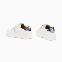 Vanessa Wu Sneakers | Baskets Eclair Susan Blanc Et Argent A Scratchs