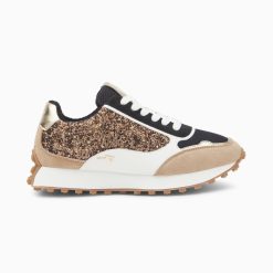 Vanessa Wu Sneakers | Baskets Cassandra Bronze A Paillettes Et Semelle Running