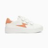 Vanessa Wu Sneakers | Baskets Eclair Camelia Blanc Et Orange A Scratchs