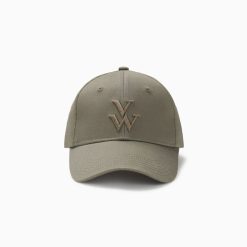 Vanessa Wu Chapeaux | Casquette Clem Kaki A Monogramme Brode