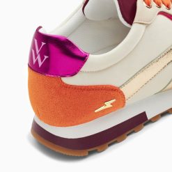 Vanessa Wu Sneakers | Baskets Jade Or Et Orange A Semelle Running