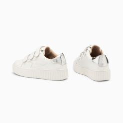 Vanessa Wu Sneakers | Baskets Eclair Maria Blanc Et Argent A Scratchs