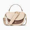 Vanessa Wu Sacs | Sac A Main Loeline Bi-Matiere Taupe