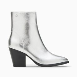 Vanessa Wu Bottines | Bottines Santiags Dina Argent A Talon