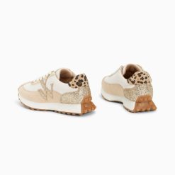 Vanessa Wu Sneakers | Baskets Monogramme Faustine Ivoire Et Beige A Semelle Running