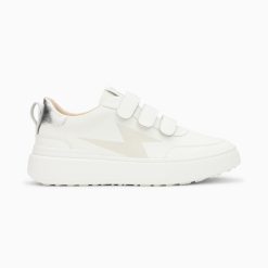 Vanessa Wu Sneakers | Baskets Eclair Lison Blanc Et Argent A Scratchs