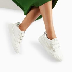 Vanessa Wu Sneakers | Baskets Eclair Lison Blanc Et Argent A Scratchs