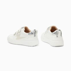 Vanessa Wu Sneakers | Baskets Eclair Lison Blanc Et Argent A Scratchs