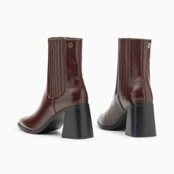 Vanessa Wu Bottines | Bottines Montantes Taylor Marron A Talon Trapeze