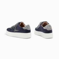 Vanessa Wu Sneakers | Baskets Eclair Maelle Bleu Et Anthracite A Scratchs