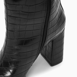 Vanessa Wu Bottes, Cuissardes | Bottes Diana Noir Croco A Talon