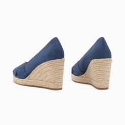 Vanessa Wu Sandales A Talon, Compensees | Sandales Compensees Peep-Toe Leonie Bleu Marine