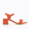 Vanessa Wu Sandales A Talon, Compensees | Sandales Melissa Orange A Petit Talon Epais