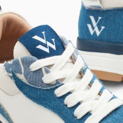 Vanessa Wu Sneakers | Baskets Flamme Juliette Blanc Et Denim