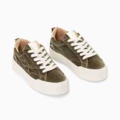 Vanessa Wu Sneakers | Baskets Eclair Jessie Kaki A Lacets