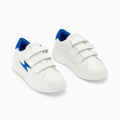 Vanessa Wu Sneakers | Baskets Eclair Fanny Blanc Et Bleu A Scratchs