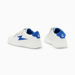 Vanessa Wu Sneakers | Baskets Eclair Fanny Blanc Et Bleu A Scratchs