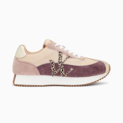 Vanessa Wu Sneakers | Baskets Monogramme Adelie Violet Et Beige A Semelle Running