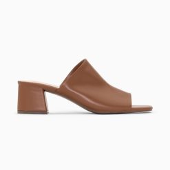 Vanessa Wu Sandales A Talon, Compensees | Mules Peep-Toe Helene Camel A Talon