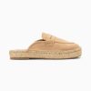 Vanessa Wu Sandales Plates | Mules Claudie Beiges A Semelle Espadrille